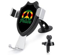 Reggae Peace Sign Trendy Car Cradles for Smartphone Car Phone Holder Automatic Clamp from 4.0 to 6.0 Inches