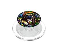 Reggae Pugs Rasta Pug Dog Meme PopSockets PopGrip for MagSafe