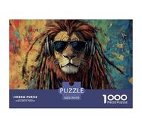 Reggae Rasta-freedom Lion Jigsaw Puzzle Waterproof 1000 Piece for Adults Fun Educational Games