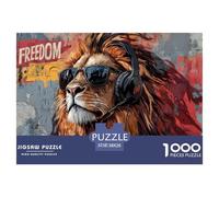 Reggae Rasta-freedom Lion Jigsaw Puzzle Waterproof 1000 Piece for Adults Fun Home Decoration Puzzle