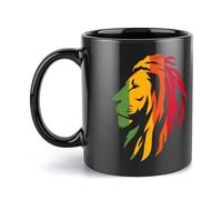 Reggae Rasta Lion Ceramic Coffee Mug with Handle Reusable Tea Mugs China Printed Cups for Hot Drinks Home Work 330ml