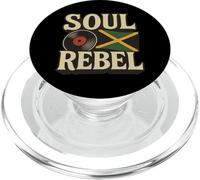 Reggae Roots Jamaica Flag & Vinyl Record Retro Music Graphic PopSockets PopGrip for MagSafe