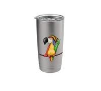 Reggae Style Talking Parrot | Funky Chilling Bird Drawing Stainless Steel Insulated Tumbler