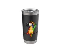 Reggae Style Talking Parrot | Funky Chilling Bird Drawing Stainless Steel Insulated Tumbler