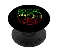 Reggae Vibes Only Rasta Rastafari Roots Jamaican Music PopSockets Adhesive PopGrip