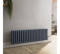Reggio Anthracite Horizontal Triple Column Traditional Radiator 300x1010mm 2269 BTU - Cast Iron Style