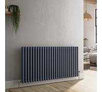 Reggio Anthracite Horizontal Triple Column Traditional Radiator 600x1190mm 5173 BTU - Cast Iron Style