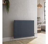 Reggio Anthracite Horizontal Triple Column Traditional Radiator 600x830mm 3581 BTU - Cast Iron Style