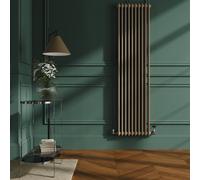 Reggio Beige grey Vertical Double Column Traditional Radiator 1800x470mm 4399 BTU - Cast Iron Style