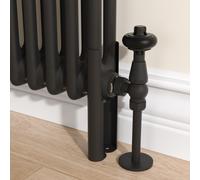 Reggio Black Two Column Traditional Radiator Feet