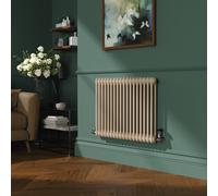 Reggio Cleopatra Horizontal Double Column Traditional Radiator 600x830mm 2832 BTU - Cast Iron Style