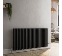 Reggio Midnight Black Horizontal Triple Column Traditional Radiator 600x1190mm 5173 BTU - Cast Iron Style