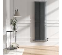 Reggio Salt & Pepper Vertical Double Column Traditional Radiator 1800x560mm 5279 BTU - Cast Iron Style