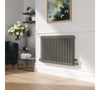 Reggio Smoked Stone Horizontal Double Column Traditional Radiator 600x1010mm 3462 BTU - Cast Iron Style
