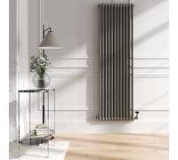 Reggio Smoked Stone Vertical Double Column Traditional Radiator 1800x560mm 5279 BTU - Cast Iron Style