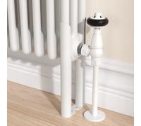 Reggio White Three Column Traditional Radiator Feet