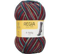 Regia 4-Ply Colour 9801269 Hand Knitting Yarn, Sock Yarn, 100 g Ball, 75% New Wool, 25% Polyamide, Snowsuit, 16 x 9 x 9 cm