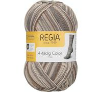 Regia 4-Ply Colour 9801269 Hand Knitting Yarn, Sock Yarn, 100 g Ball, 75% New Wool, 25% Polyamide, stone, 16 x 9 x 9 cm