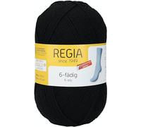 Regia 4-ply tweed hand knitting yarn, sock yarn, 50g balls., wool, Black, 18 x 10 x 10 cm