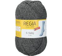 Regia 4-ply tweed hand knitting yarn, sock yarn, 50g balls., wool, Mittelgrau Meliert, 18 x 10 x 10 cm