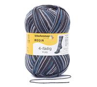 Regia 9801629 08078 Hand Knitting Yarn Wool , Iceland, 18 x 9 x 9 cm, wool, blaustripe, 16 x 9 x 9 cm