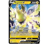 Regieleki V 057/195 Ultra-Rare Rare Pokemon Card (SWSH Silver Tempest) + 1x TitanCards® Toploader