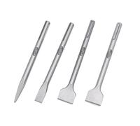 Regiis Tech 4 pcs SDS MAX Chisel Set, Masonry Concrete Drill Bit Set, Tile Removal Chisel Bits for Rotary Hammer with Point Flat Tile Scraping Chisels