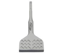 Regiis Tech SDS Plus Floor Scraper 4 in. x 11 in. Wide Angled Flooring Adhesives Remover, Cranked Thinset Removal Chisel Tool