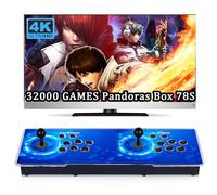 RegiisJoy 32000 Pandora Box 78S Retro Arcade Gaming Console, 4 Player 3D Magical Modified Game, Search Save Delete Cheat Function, Favorite List, One-Button Combo, 128G TF, 12 Grid Classification