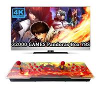 RegiisJoy 32000 Pandoras Box 78S Retro Arcade Game Console, 3D Magic Modified Game for 4 Players, Save Search Function, Remove Tricks, Favorites List, Combo of a