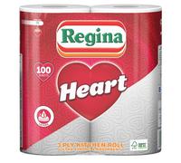 Regina 3 Ply Sheet Tissue Paper Heart Kitchen Towel Cleaning Bulk Buy - 20 Rolls