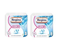 Regina Absorb Kitchen Towels - 16 Rolls Per Pack, Super Absorbent 2-ply Kitchen Towels, 75 Sheets Per Roll, Extra-Large Sheets, 50percent More Than Previous XXL Products, Easy Open Pack