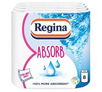 Regina Absorb Kitchen Towels ? 8 Rolls Per Pack, Super Absorbent 2-ply Kitchen Towels, 75 Sheets Per Roll, Extra-large Sheets, 50percent More Than