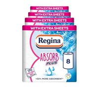 Regina Absorb Plus, 8 Rolls of Kitchen Towel, 2-Ply