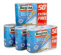 24 Rolls Of Regina Blitz 3ply Kitchen Roll Paper Towels - 70 sheets each roll. by Regina Blitz