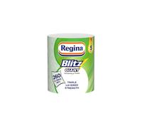 Regina Blitz Giant - 1 Roll MultiPurpose Household Towels 3 Ply 260 Sheets Per Roll Triple Layered Strength Household Towels Made With Virgin Pulp R