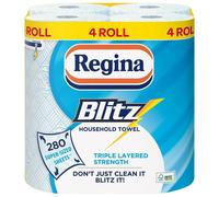 Regina Blitz Household Towel, 3-Ply, 4 Rolls