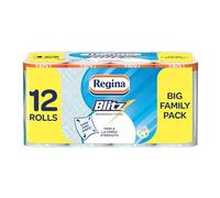 Regina Blitz Household Towels - 12 Packs, 3-ply Kitchen Rolls, 70 Sheets Each, FSC Certified, Recyclable, 60% Larger Sheets