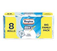 Regina Blitz Household Towels 8 Rolls, Triple Layered, 70 Sheets Each
