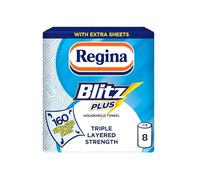 Regina Blitz Plus, 8 Rolls of Household Towel, 3-Ply