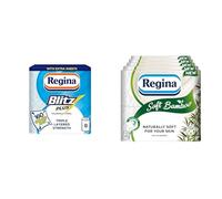 Regina Blitz Plus Household Towel - 8 Rolls of Multipurpose Towels per Pack, 80 Sheets Per Roll, 3 Ply + Regina Soft Bamboo - 20 Rolls of Toilet Tissue 3 Ply, 160 Sheets, FSC Certified