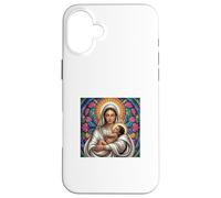 Regina Caeli Blessed Virgin Mary and Child Jesus Case for iPhone 16 Plus