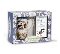 Regina di Fiori Herbal Infusion Gift Set with Porcelain Mug RFT4 | Regina di Fiori Americano Filter Coffee Gift Set with Mug, 10 Bags, 80 g