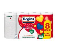 Regina Heart 3 Ply Kitchen Roll - 24 Rolls Strong Absorbent Towels
