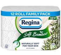 Regina Soft Bamboo Toilet Tissue, 3-Ply, 12 Rolls