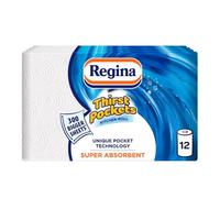 Regina Thirst Pockets Kitchen Roll, 12 Rolls Bundle