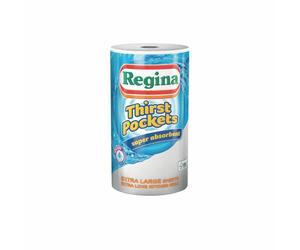 Regina Thirst Pockets Kitchen Roll in White - 2 Ply - 22.9m - Pack of 6