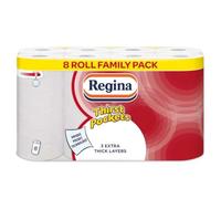 Regina Thirst Pockets Mini 3-Ply Kitchen Rolls | 24 Rolls (8 Roll x 3 Pack) | Highly Absorbent for Spill Control | Durable, Textured Paper Towels for Efficient Kitchen Cleaning