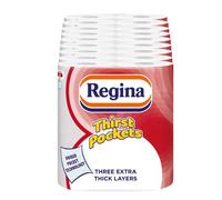 Regina Thirst Pockets Mini 3 Ply Kitchen Towel Rolls - 20 Pack