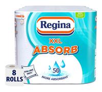 Regina XXL Absorb Kitchen Roll - 8 Rolls | 600 Extra Large Sheets |2 Layers for Increased Absorbency | 8 Count (Pack of 1)